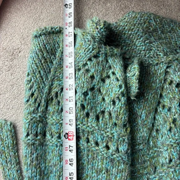 Free People Knit Duster Cardigan Boho Long Sweater Women’s Size Small bohemian - Picture 4 of 10